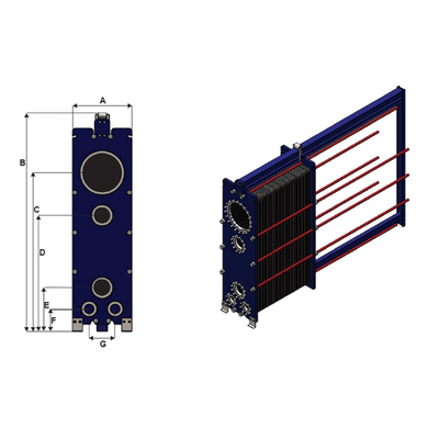 Removable Condenser Plate Heat Exchanger Cooling Gasket Plate Heat Exchanger