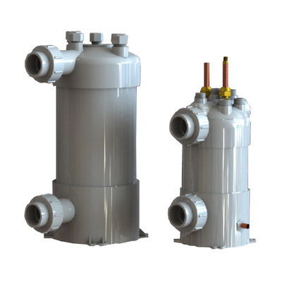 High Quality Aquarium Chiller Cooling Coil Heat Exchanger Titanium PVC Shell For Aquaculture