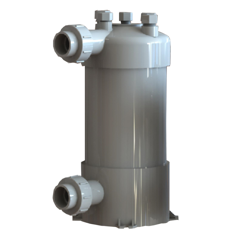 Titanium Tube PVC Shell Heat Exchanger for Swimming Pool Heat Pump Aquarium Tube Heat Exchanger